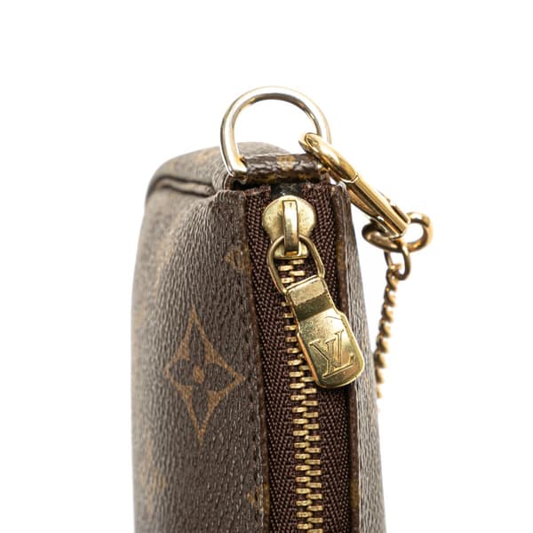 Pre-owned Louis Vuitton Monogram Mini Pochette Accessoires Brown