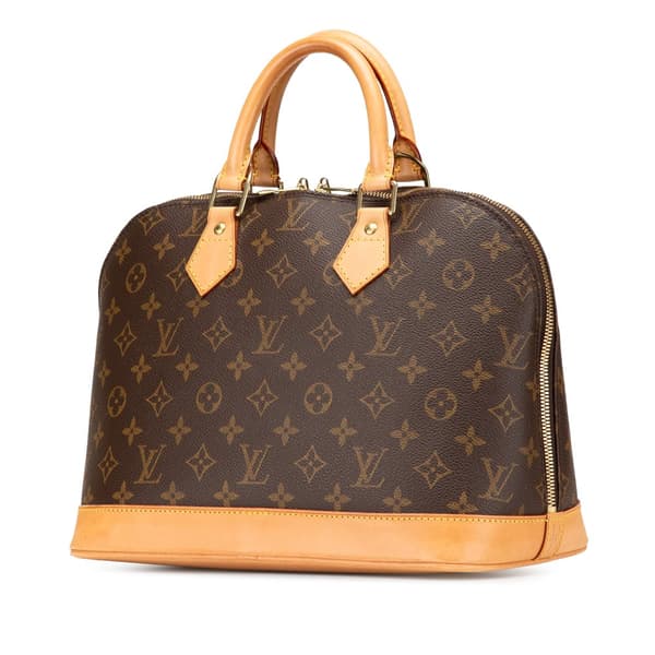 Pre-owned Louis Vuitton Monogram Alma PM Brown
