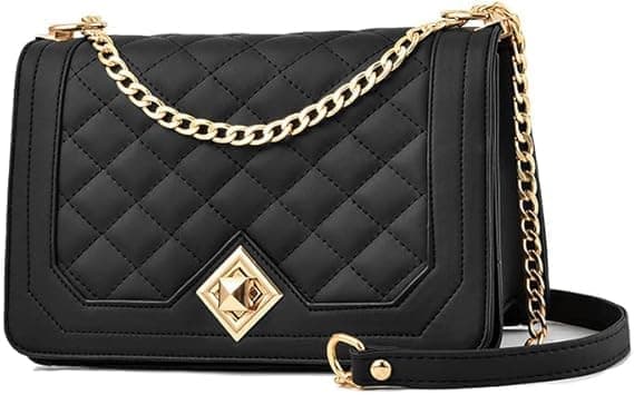 Små crossbody-väskor för kvinnor axelväska Quiltad väska Clutch-handväska med kedjerem