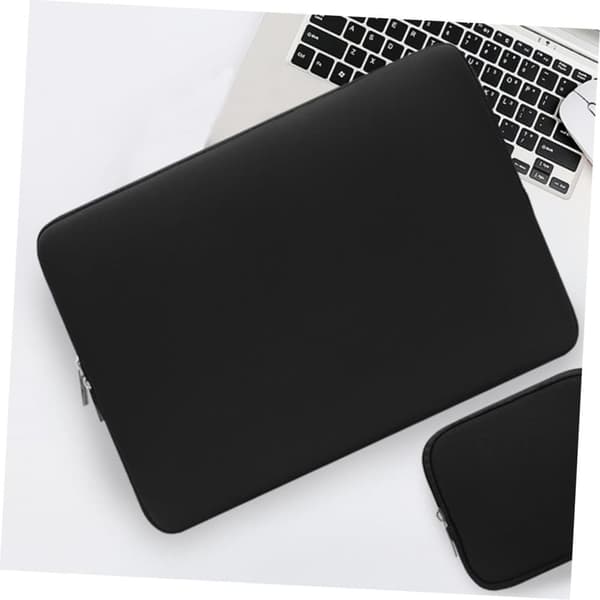 Kannettavan tietokoneen käsilaukku 13 tuumalle Puffer Laptop Sleeve Tukeva tietokonelaukku pehmeällä vuorauksella musta Helppo kuljettaa