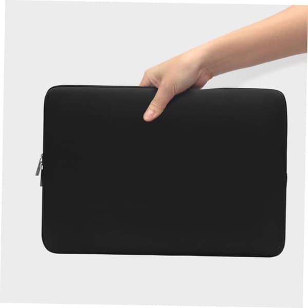 Kannettavan tietokoneen käsilaukku 13 tuumalle Puffer Laptop Sleeve Tukeva tietokonelaukku pehmeällä vuorauksella musta Helppo kuljettaa