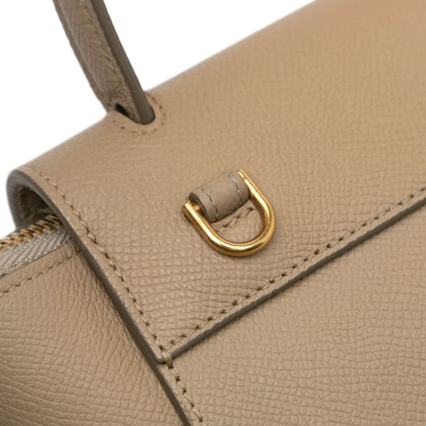 Pre-owned Celine Pico Grained Calfskin Belt Bag Brown