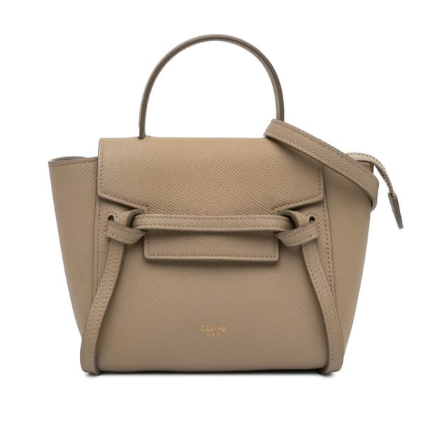 Pre-owned Celine Pico Grained Calfskin Belt Bag Brown