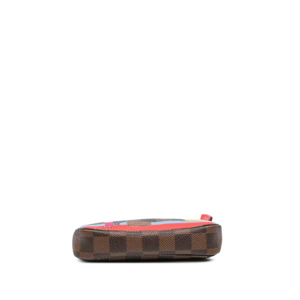 Pre-owned Louis Vuitton Damier Ebene Transatlantic Cruises Mini Pochette Accessoires Brown