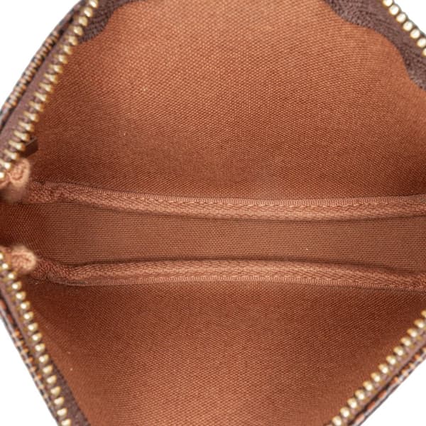 Pre-owned Louis Vuitton Damier Ebene Transatlantic Cruises Mini Pochette Accessoires Brown