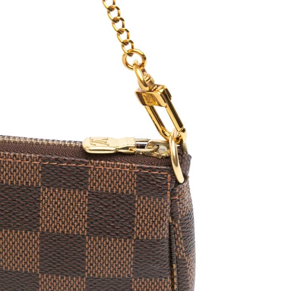 Pre-owned Louis Vuitton Damier Ebene Transatlantic Cruises Mini Pochette Accessoires Brown