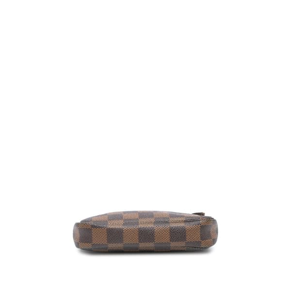 Pre-owned Louis Vuitton Damier Ebene Mini Pochette Accessoires Brown