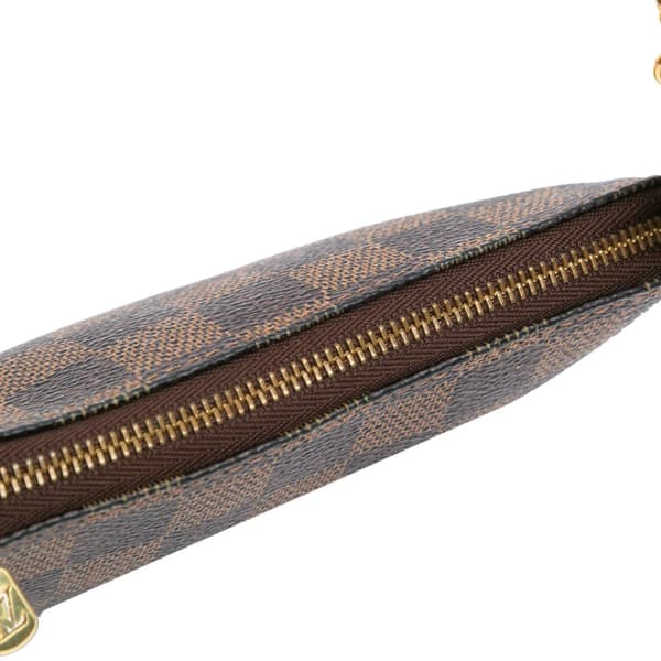 Pre-owned Louis Vuitton Damier Ebene Mini Pochette Accessoires Brown