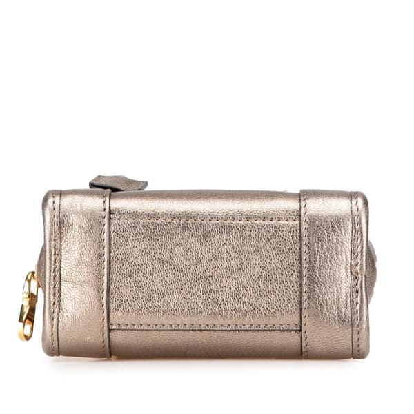 Pre-owned LOEWE Micro Metallic Leather Amazona Satchel Gold