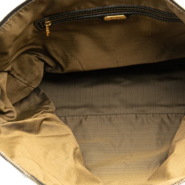 Pre-owned Fendi Zucca Canvas Satchel Brown