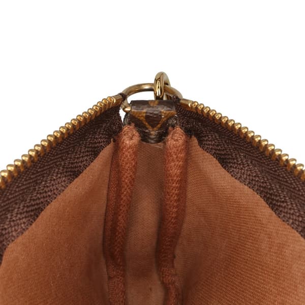 Pre-owned Louis Vuitton Monogram Mini Pochette Accessoires Brown