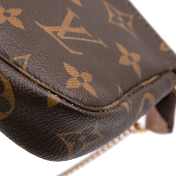 Pre-owned Louis Vuitton Monogram Mini Pochette Accessoires Brown