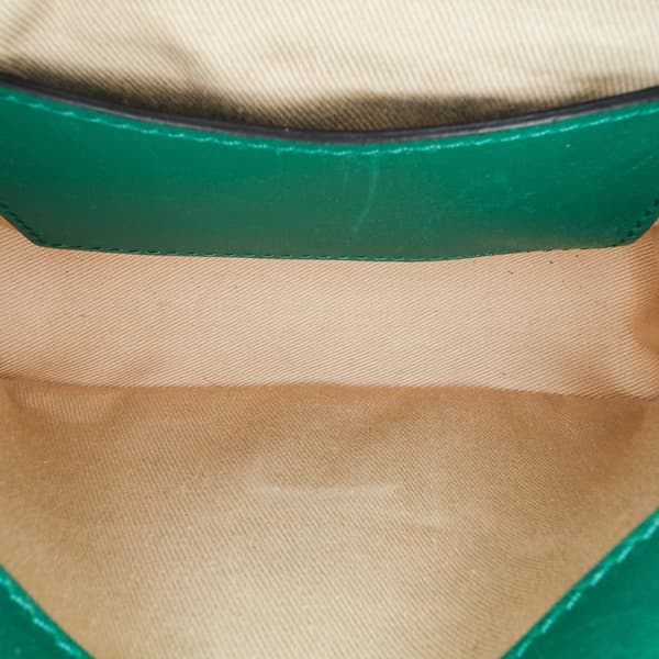 Pre-owned Chloé Mini Crocodile Embossed Calfskin C Satchel Green