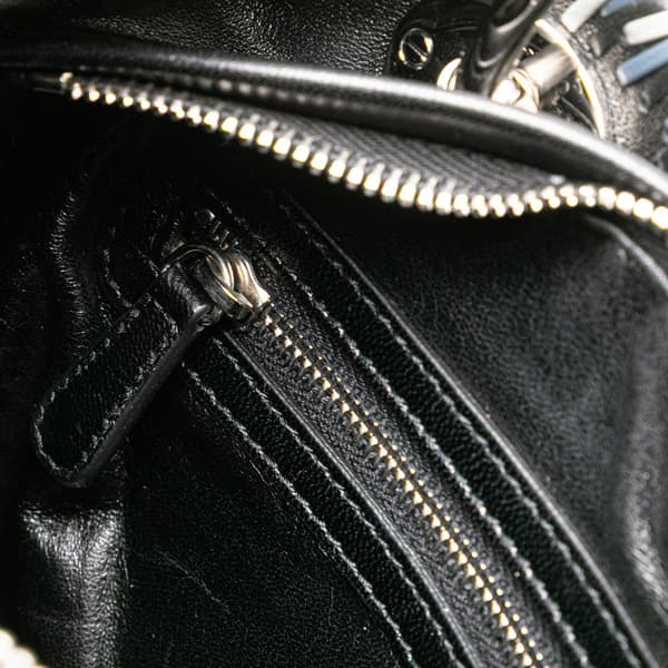 Pre-owned Dior Medium Tweed and Velvet Cannage Whipstitch Lady Dior Black