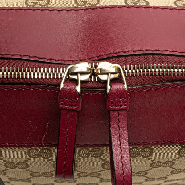 Pre-owned Gucci GG Canvas Mayfair Satchel Brown