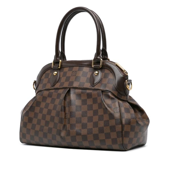 Pre-owned Louis Vuitton Damier Ebene Trevi PM Brown