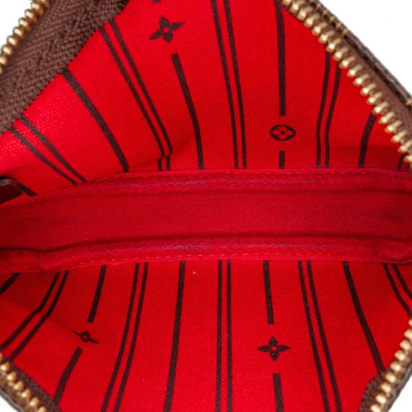 Pre-owned Louis Vuitton Damier Ebene Trunks and Bags Mini Pochette Accessoires Brown