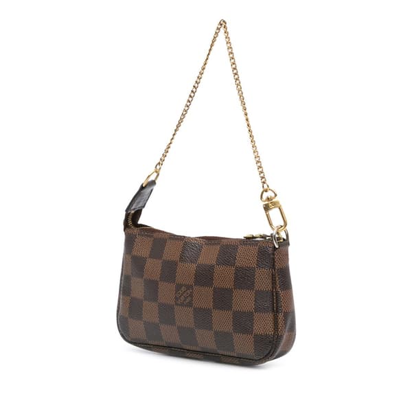 Pre-owned Louis Vuitton Damier Ebene Trunks and Bags Mini Pochette Accessoires Brown