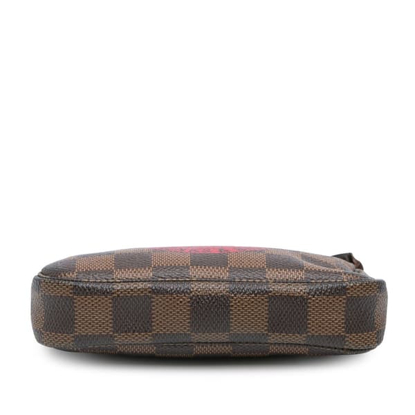 Pre-owned Louis Vuitton Damier Ebene Trunks and Bags Mini Pochette Accessoires Brown