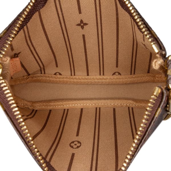 Pre-owned Louis Vuitton Monogram Trunks and Bags Mini Pochette Accessoires Brown