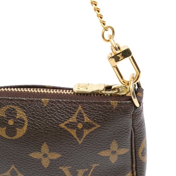 Pre-owned Louis Vuitton Monogram Trunks and Bags Mini Pochette Accessoires Brown