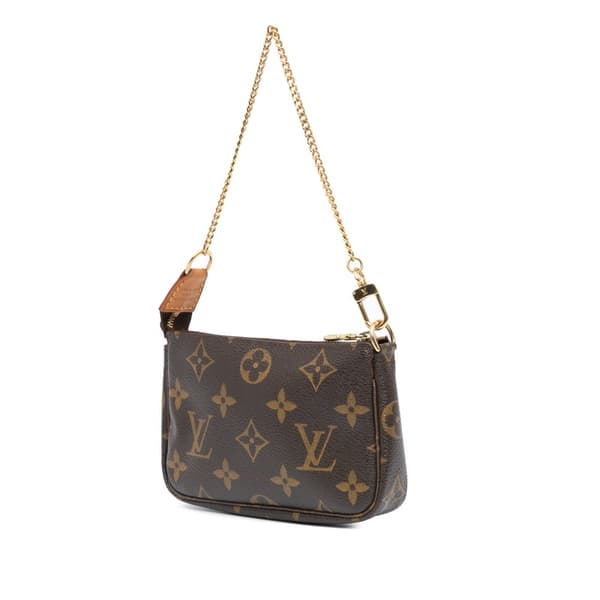 Pre-owned Louis Vuitton Monogram Trunks and Bags Mini Pochette Accessoires Brown