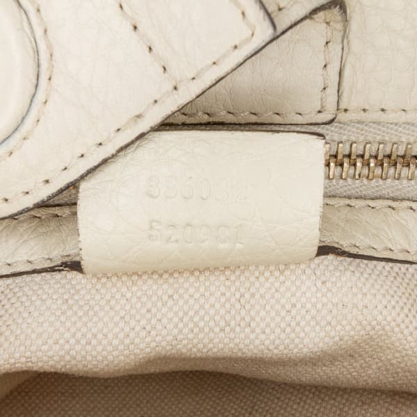 Pre-owned Gucci Small Calfskin Bamboo Shopper Satchel White