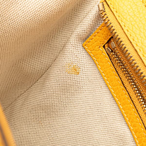 Pre-owned Gucci Mini Leather Swing Satchel Yellow
