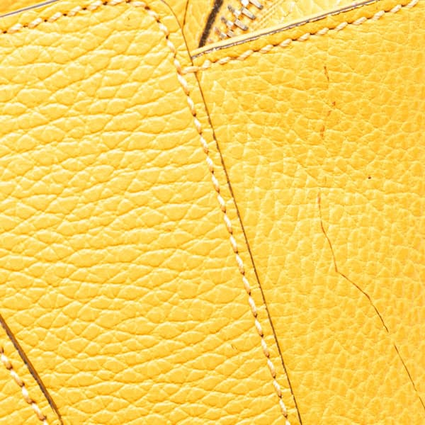 Pre-owned Gucci Mini Leather Swing Satchel Yellow