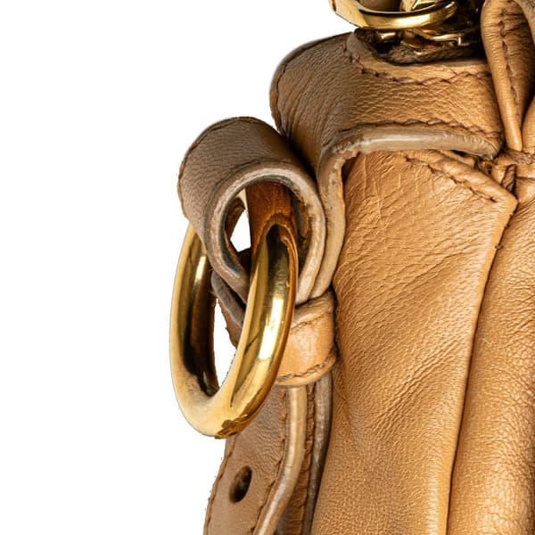 Pre-owned Prada Nappa Gaufre Satchel  Brown