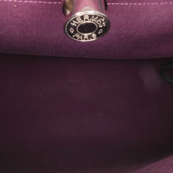 Pre-owned Hermès Toile Herbag Zip 31 Purple