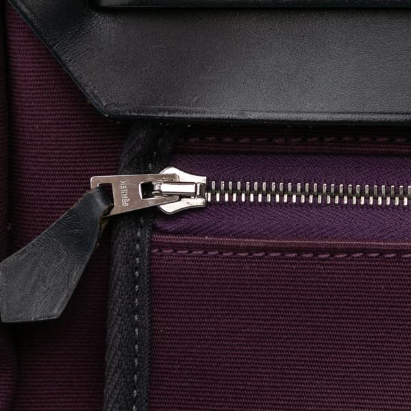 Pre-owned Hermès Toile Herbag Zip 31 Purple