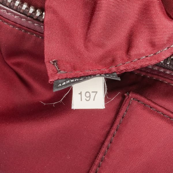 Pre-owned Prada Tessuto and Nappa Reversible Satchel Red
