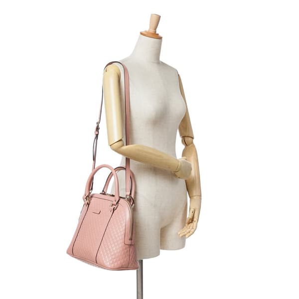 Pre-owned Gucci Medium Microguccissima Dome Satchel Pink