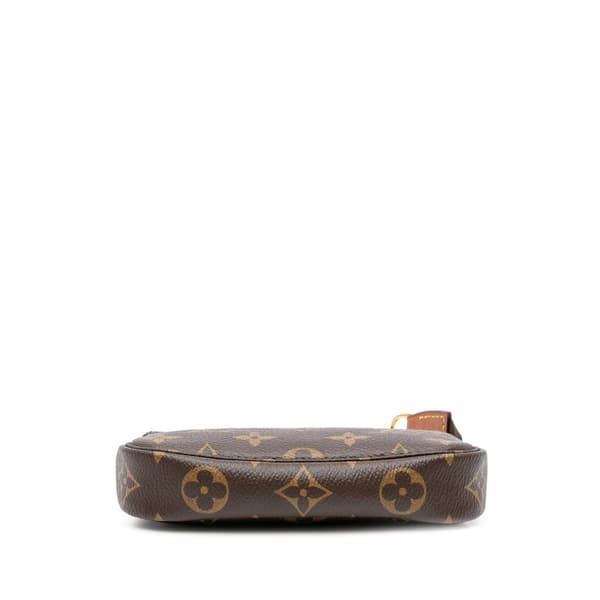 Pre-owned Louis Vuitton Monogram Mini Pochette Accessoires Brown