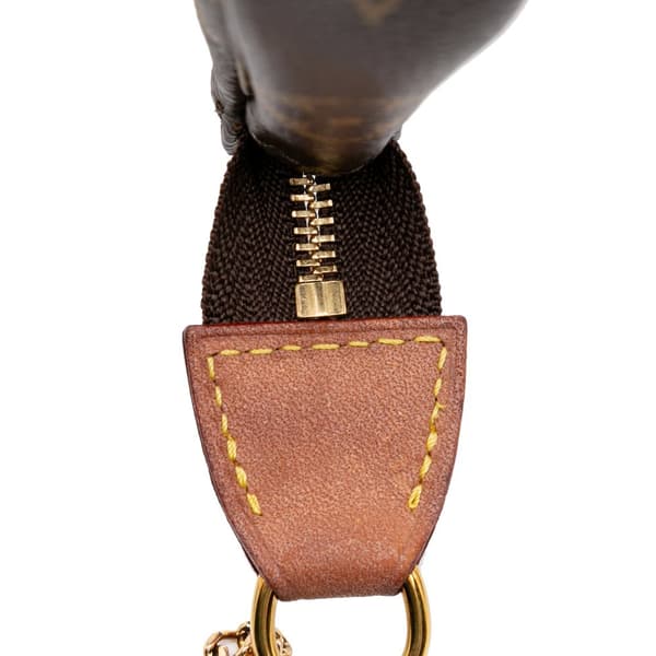 Pre-owned Louis Vuitton Monogram Mini Pochette Accessoires Brown