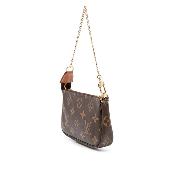 Pre-owned Louis Vuitton Monogram Mini Pochette Accessoires Brown