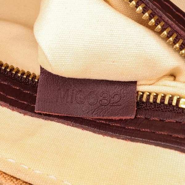 Pre-owned Louis Vuitton Monogram Mini Lin Alma Horizontal Red