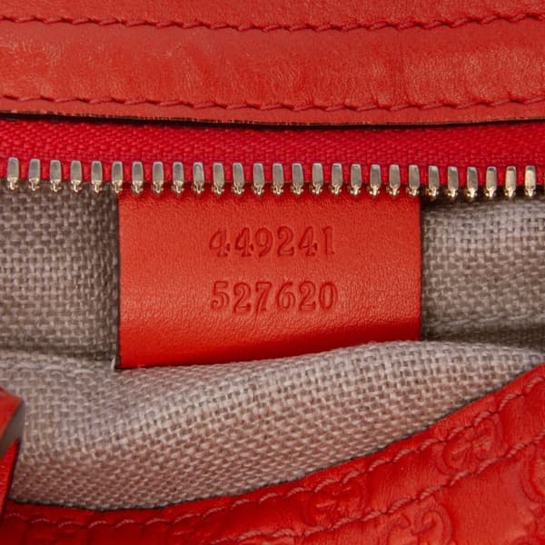 Pre-owned Gucci Small Microguccissima Bree Satchel Orange
