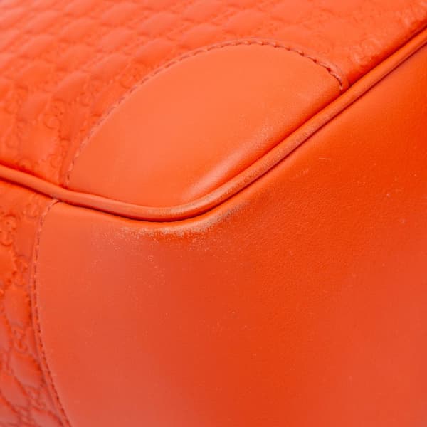 Pre-owned Gucci Small Microguccissima Bree Satchel Orange
