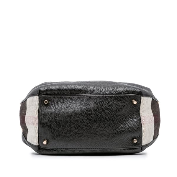 Pre-owned Burberry Leather Maidstone Satchel Black
