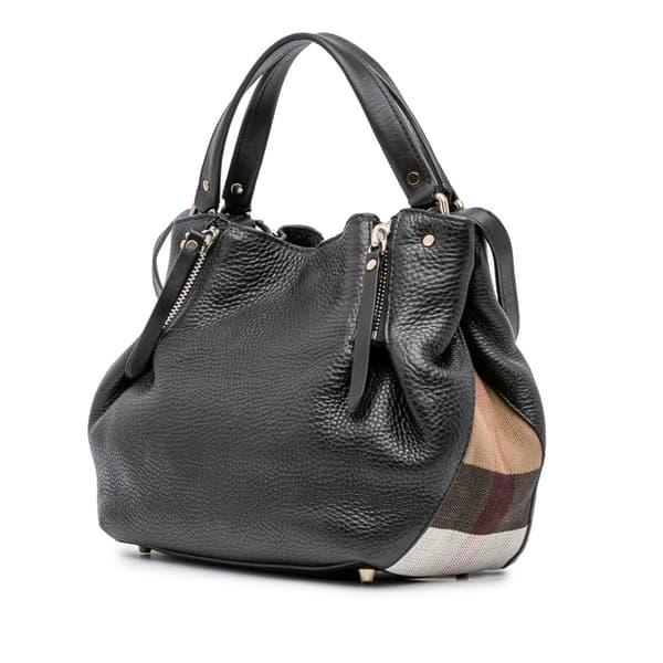 Pre-owned Burberry Leather Maidstone Satchel Black