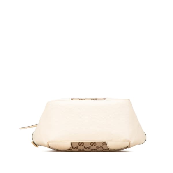 Pre-owned Gucci Small GG Canvas Bree Satchel Brown
