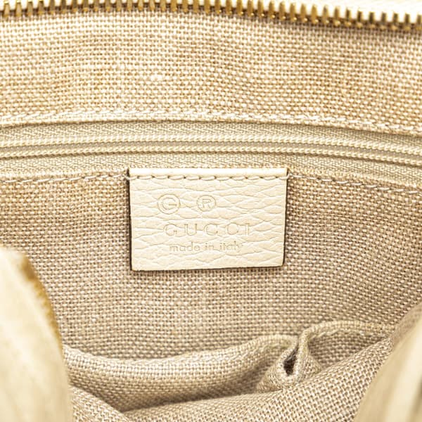 Pre-owned Gucci Small GG Canvas Bree Satchel Brown