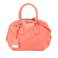 Pikkukuva 1 / 10: Pre-owned Burberry Small Heritage Grain Check Embossed Orchard Bowling Bag Pink
