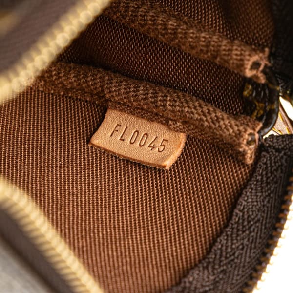 Pre-owned Louis Vuitton Monogram Mini Pochette Accessoires Brown