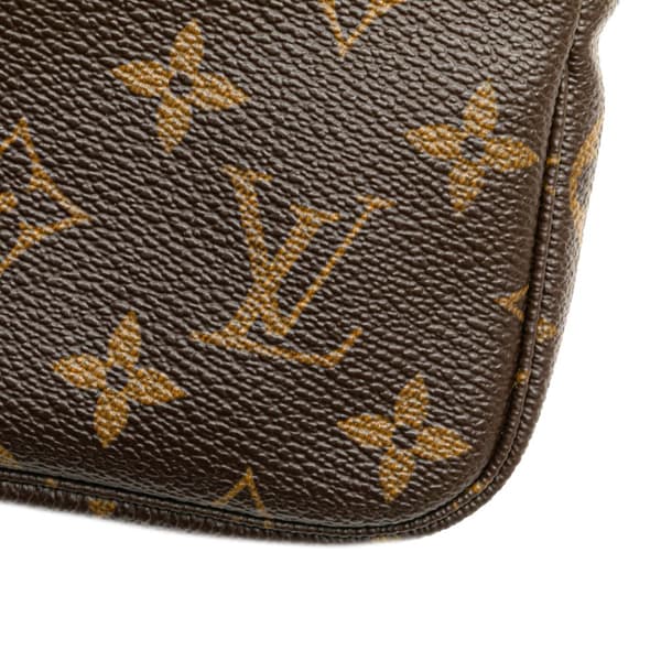Pre-owned Louis Vuitton Monogram Mini Pochette Accessoires Brown