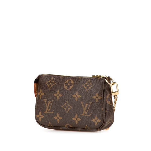 Pre-owned Louis Vuitton Monogram Mini Pochette Accessoires Brown