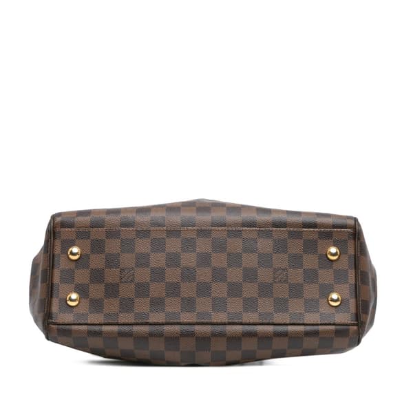 Pre-owned Louis Vuitton Damier Ebene Trevi PM Brown