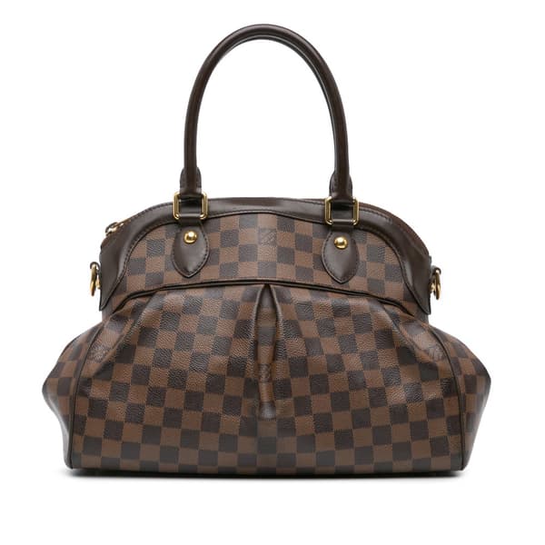 Pre-owned Louis Vuitton Damier Ebene Trevi PM Brown